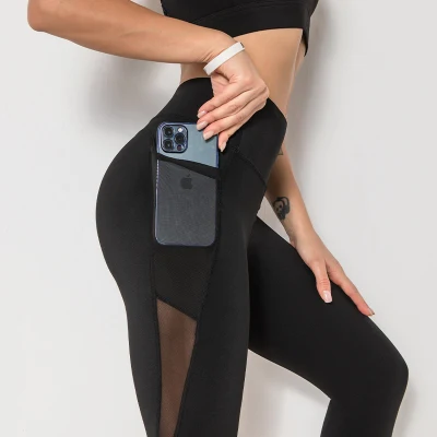 Meia-calça de compressão cintura alta calça levantadora de bumbum para academia legging push up para mulheres treino elástico nas costas calça de yoga durável confortável