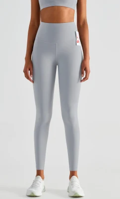 Calças de ioga de alta qualidade femininas finas cintura alta pêssego quadril calças de fitness corrida leggings esportivos
